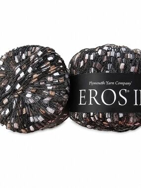 Plymouth‎ Yarn EROS II Novelty Ribbon Yarn Color 3002 Brown Taupe Cream